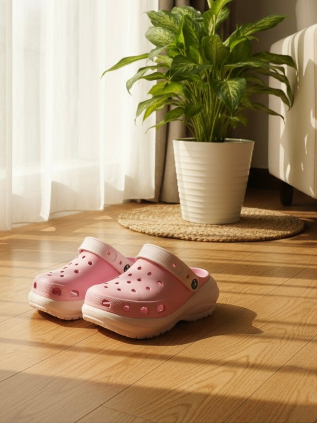 Baby Pink Dual Color Clogs