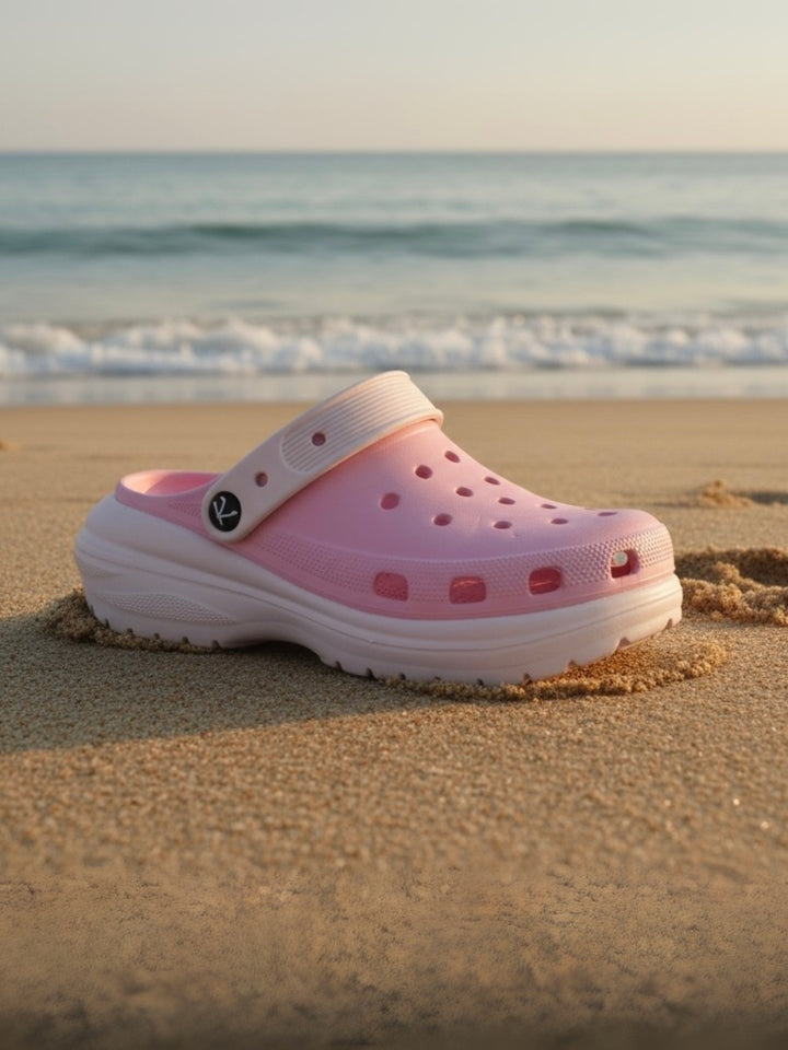 Baby Pink Dual Color Clogs