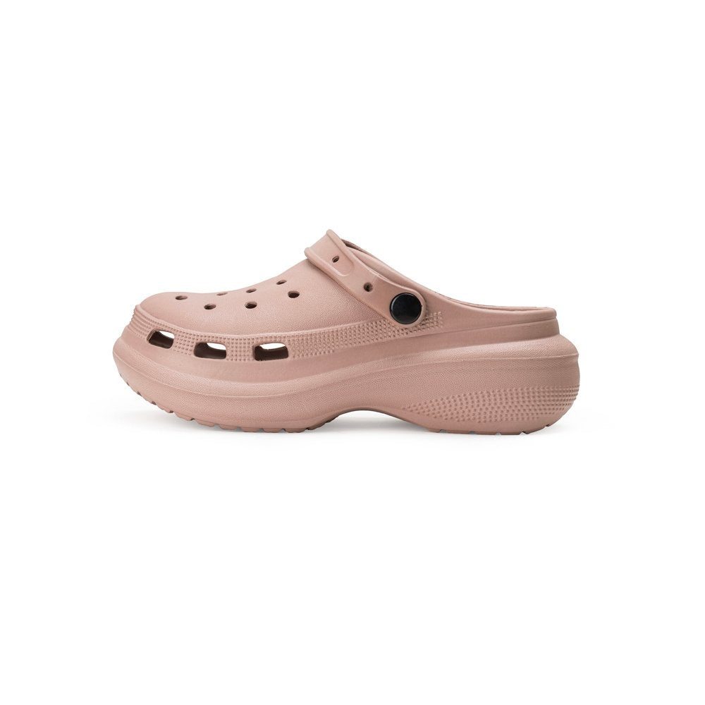 Comfort Peach Clog Heels - Indifeet
