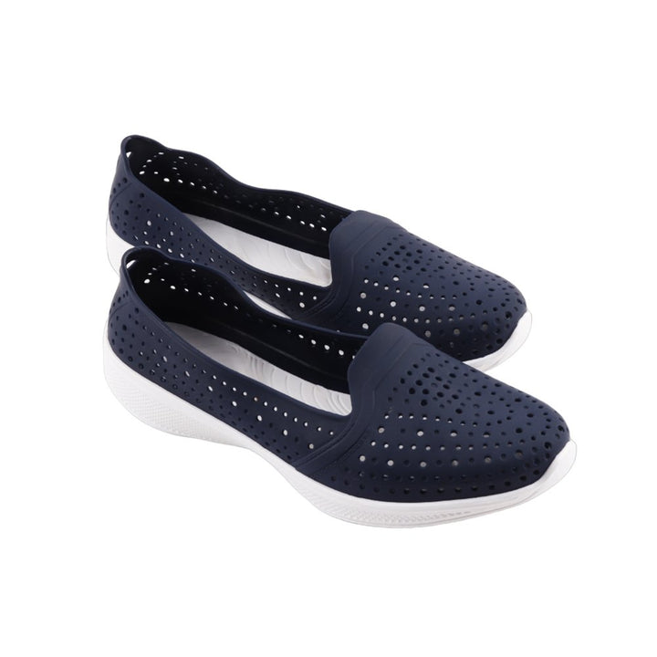 Rubber Ballet Flats Navy Blue