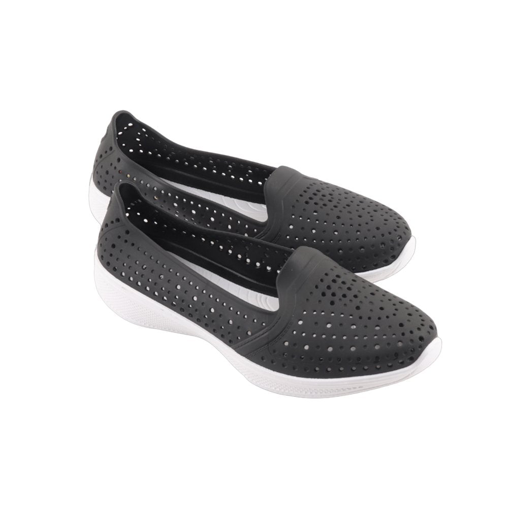 Rubber Black Ballerina Shoe