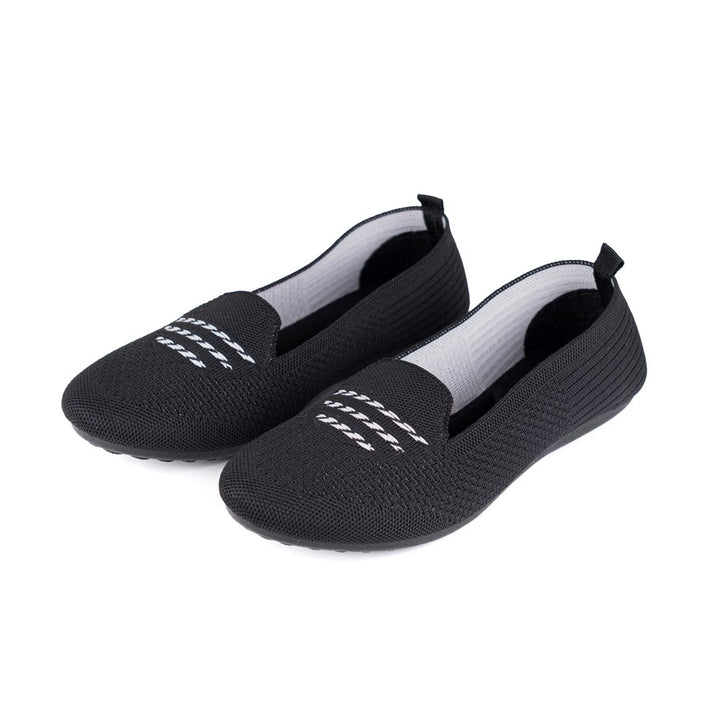 Black Mesh Ballerina Shoes