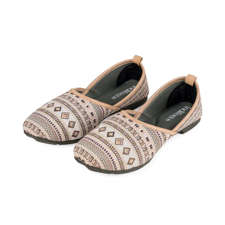 Earthy Ivory Ballerina Flats