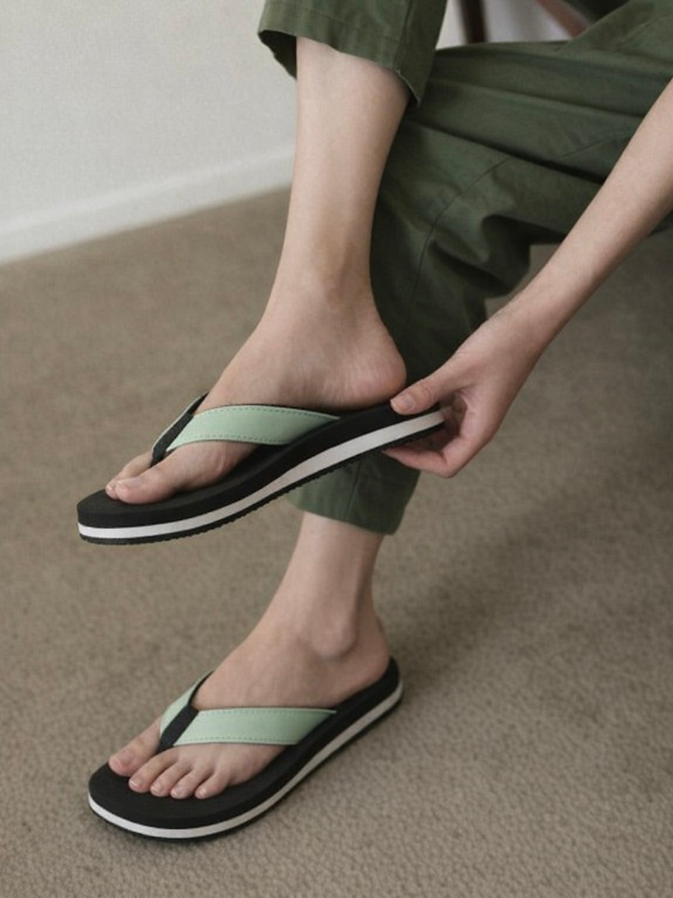 Green Orthopedic Slippers with extra cushion