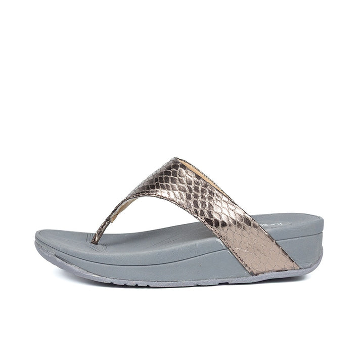 Silver Textured Platform Heels Sandals