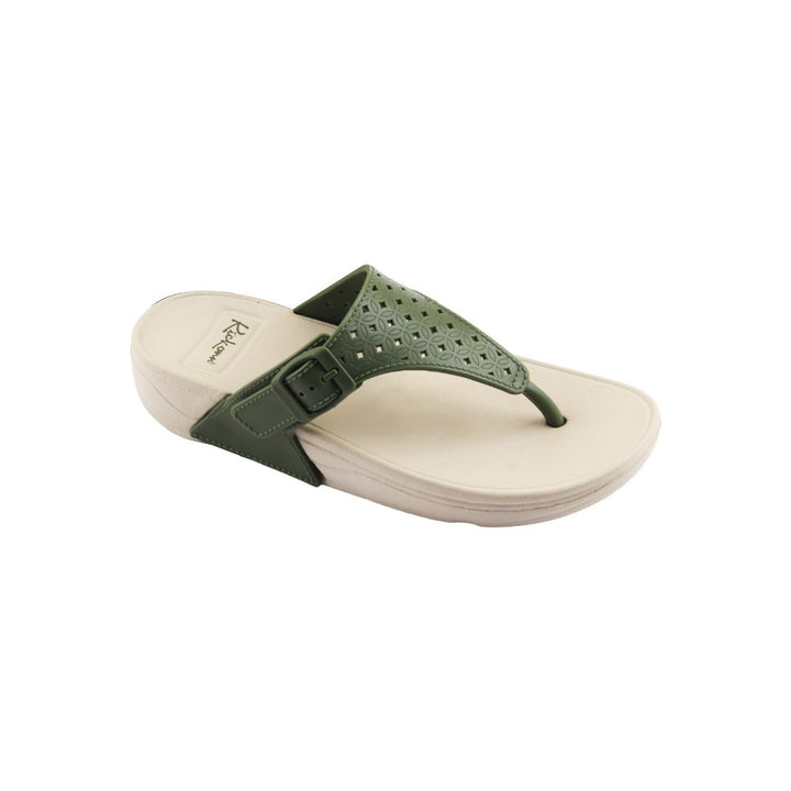 Green Platform Rubber Slippers