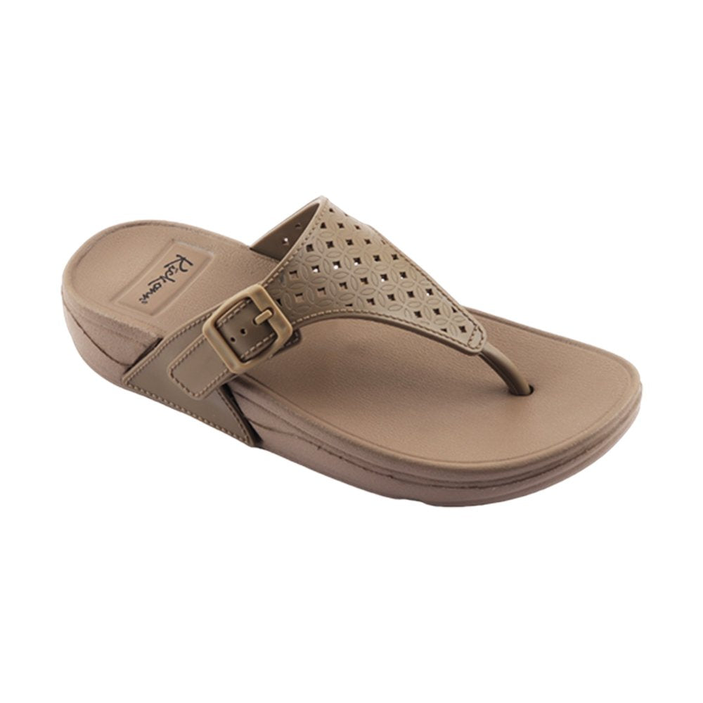 Brown Thong Platform Flip-Flops