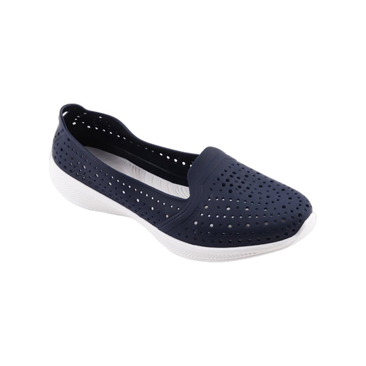 Rubber Ballet Flats Navy Blue