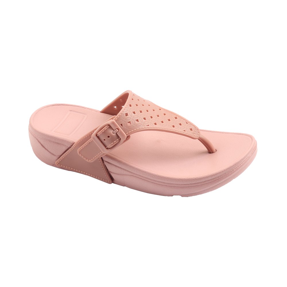 Pink Rubber Platform Slippers