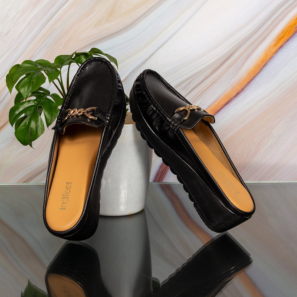 Black Vegan Ballerina Shoes - Indifeet