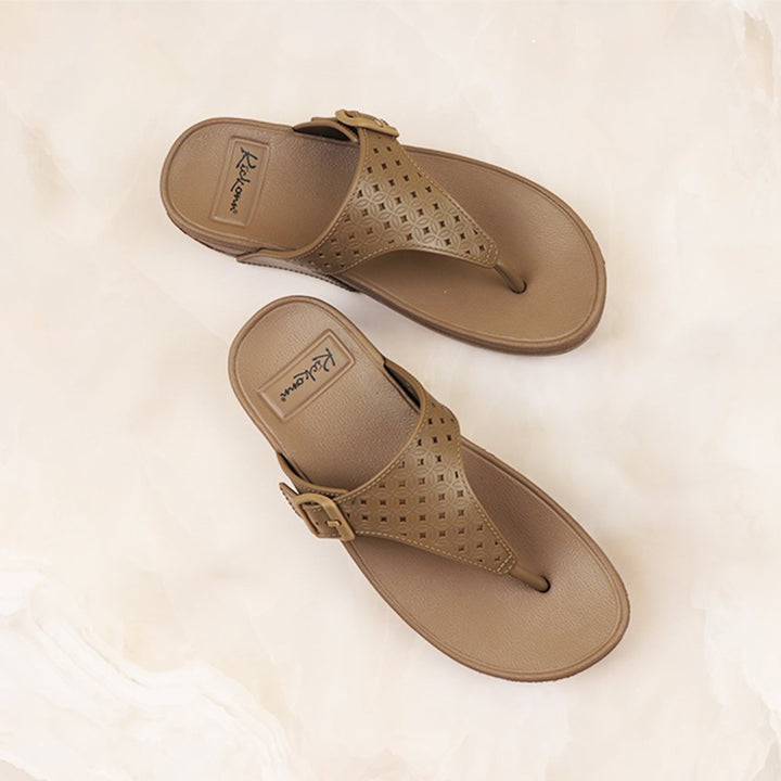 Brown Thong Platform Flip-Flops