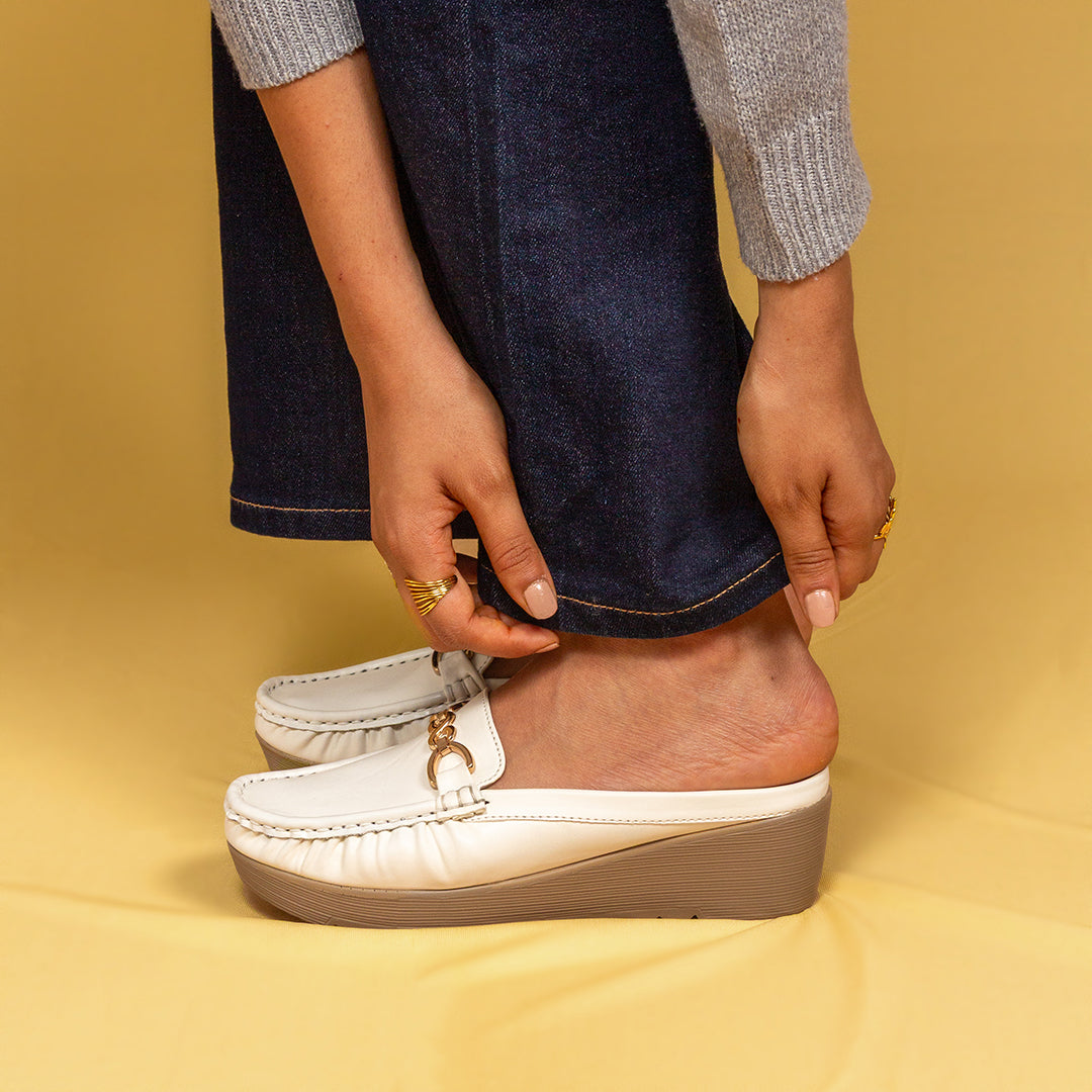 White Vegan Ballerina Shoes