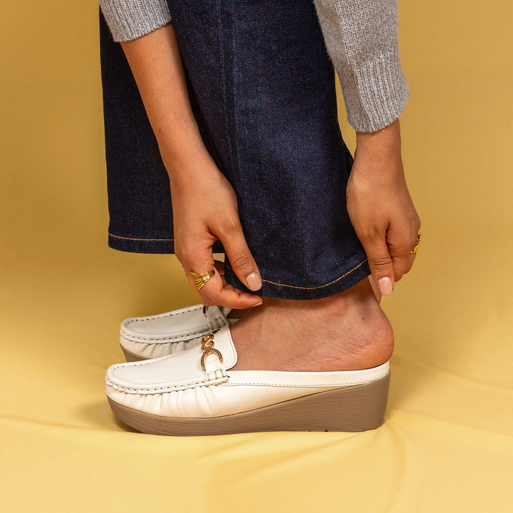 White Vegan Ballerina Shoes