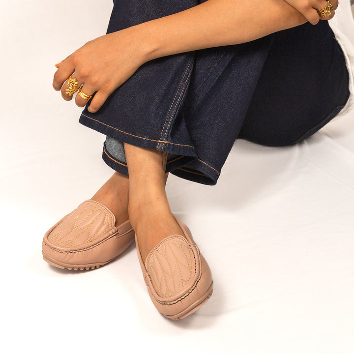 Loafer Shoes in Peach
