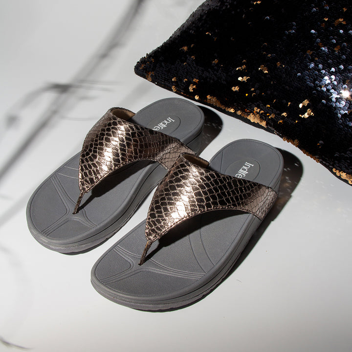 Silver Textured Platform Heels Sandals