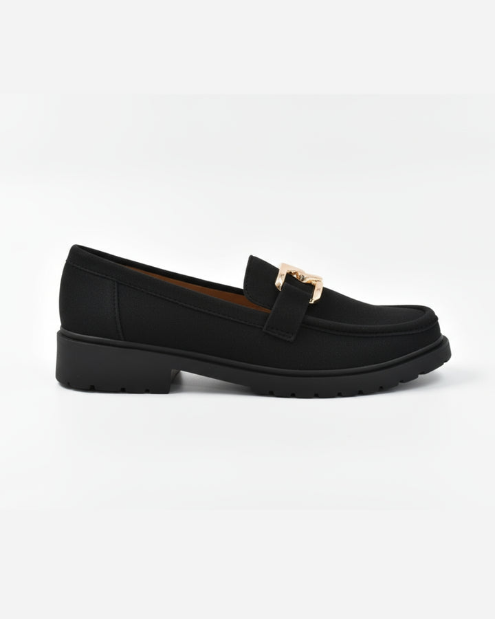 Formal Suede Black Ballerina Shoe