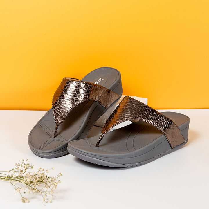 Silver Textured Platform Heels Sandals
