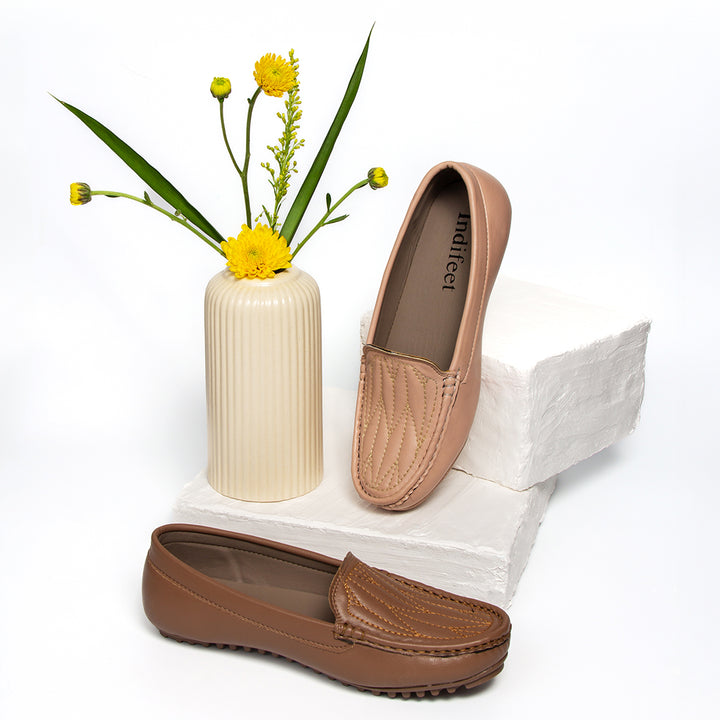 Loafer Shoes in Peach