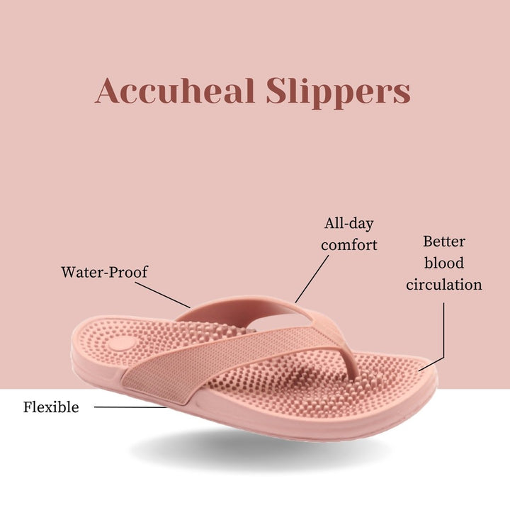 Pink Accu Pressure Slippers