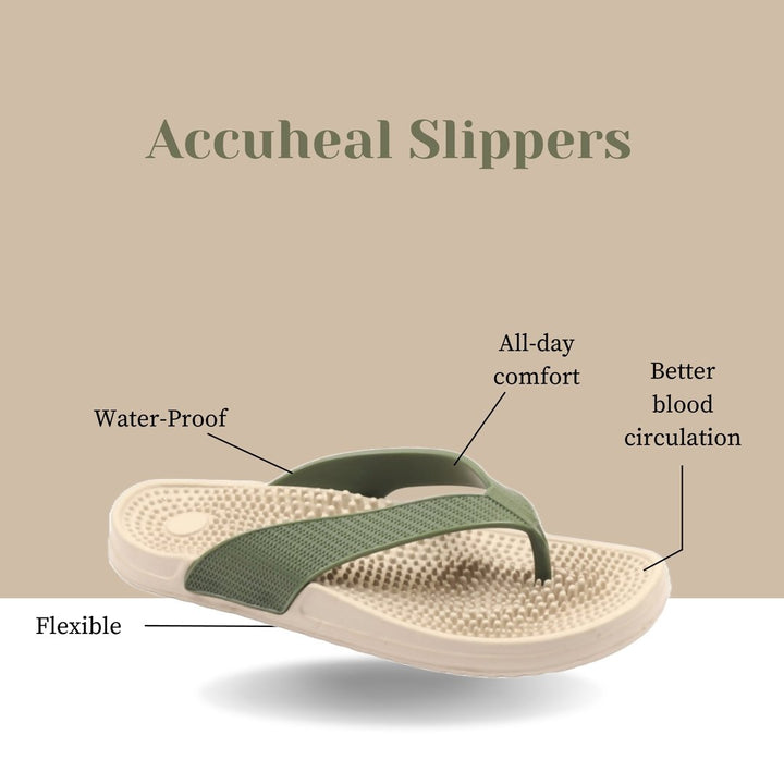 Green Accu Pressure Slippers