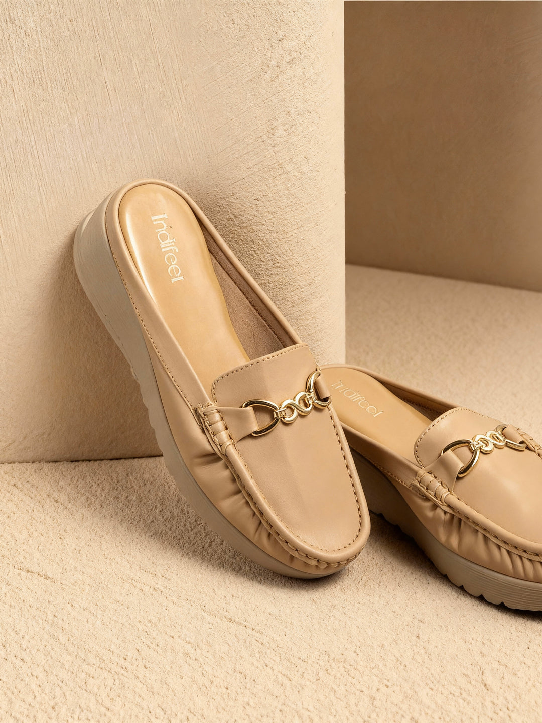 Beige Vegan Ballerina Shoes