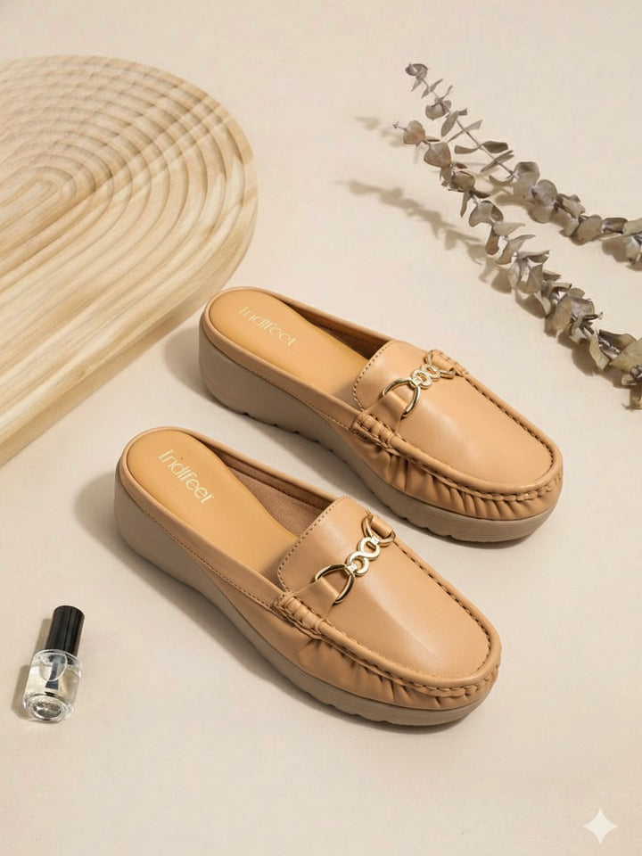 Beige Vegan Ballerina Shoes