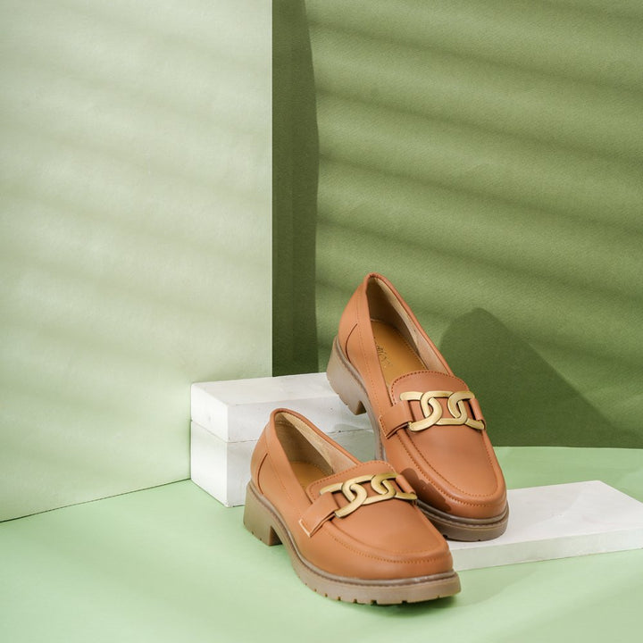 Loafer Formal Shoes in Tan