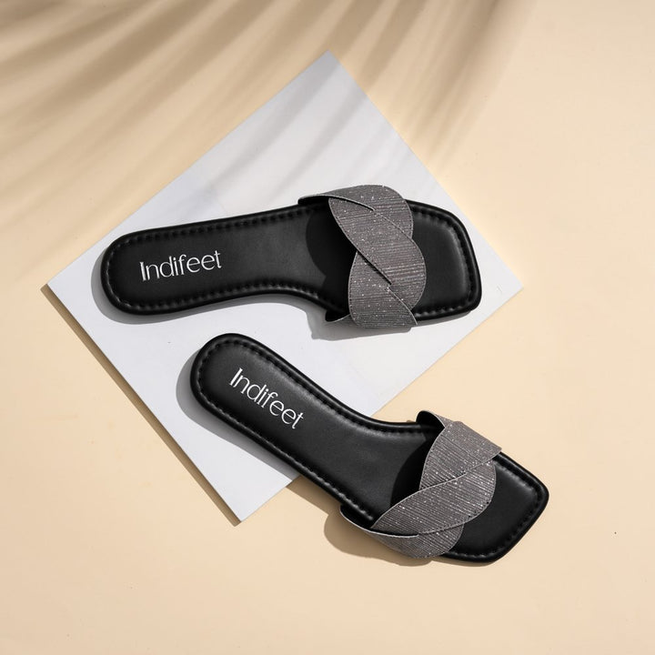 Silver Metallic Flats