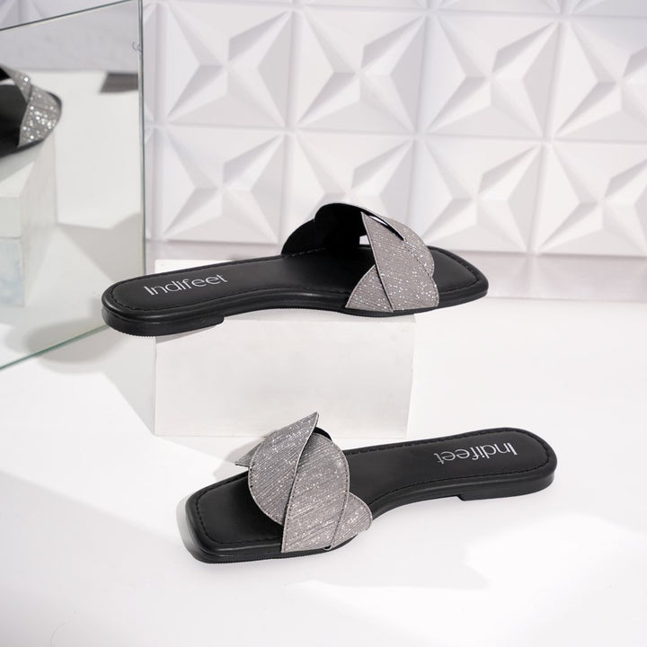 Silver Metallic Flats
