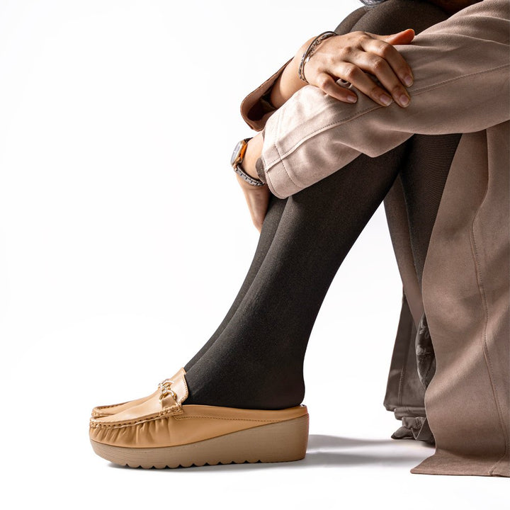 Beige Vegan Ballerina Shoes