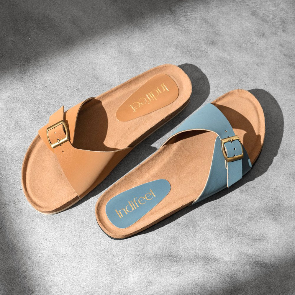 Beige Cork Sandals Sliders