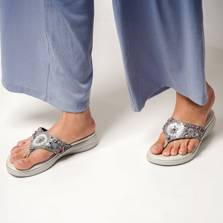Sequence Blue Comfortable Slippers