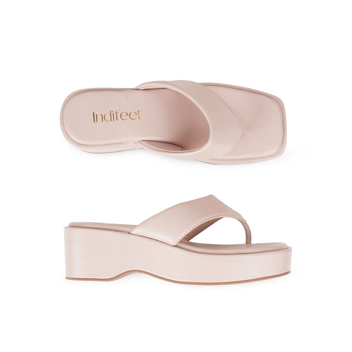 Baby Pink Platform Heel Sandals