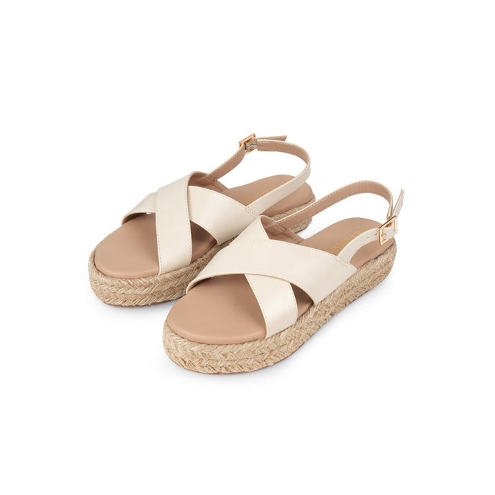Espadrilles Platform Sandals Beige