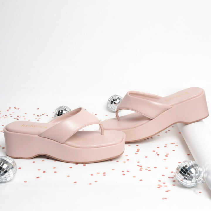 Baby Pink Platform Heel Sandals