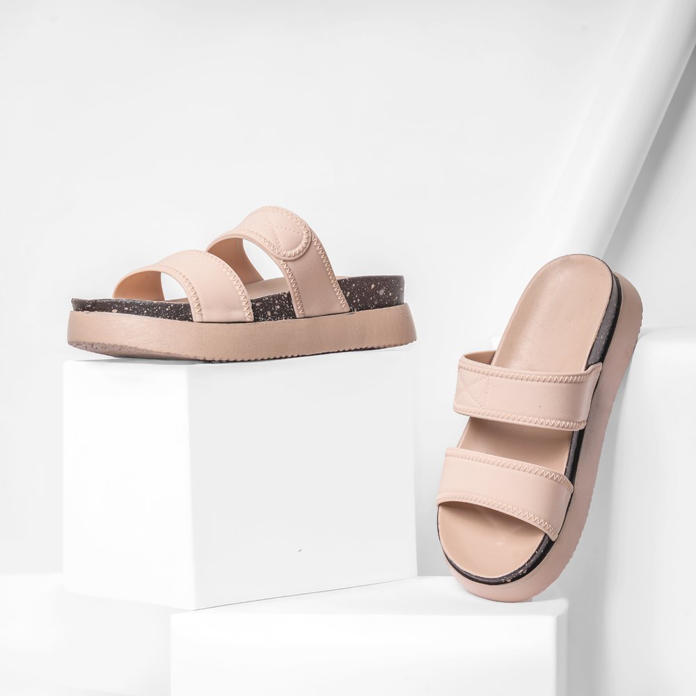 Baby Pink Matt Strap Sliders