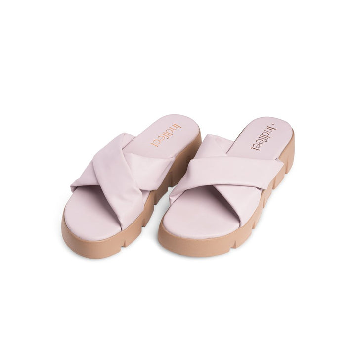 Lavender Cross-Strap Platform heels