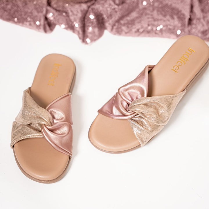 Rose Gold knot Flats
