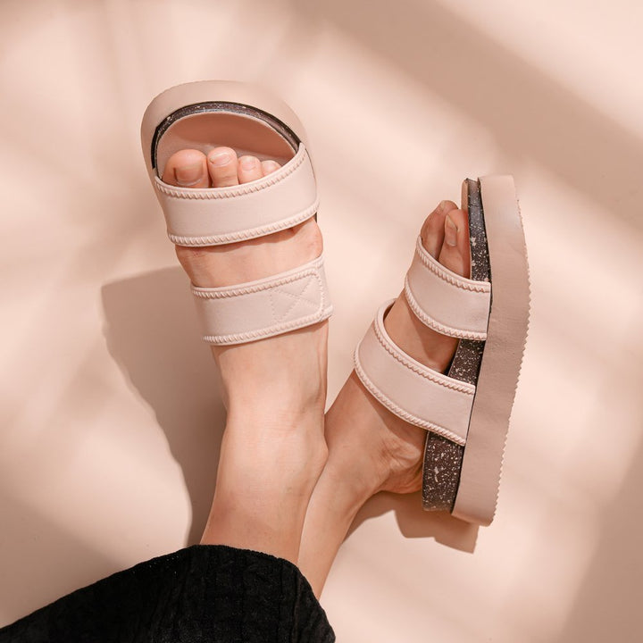 Baby Pink Matt Strap Sliders