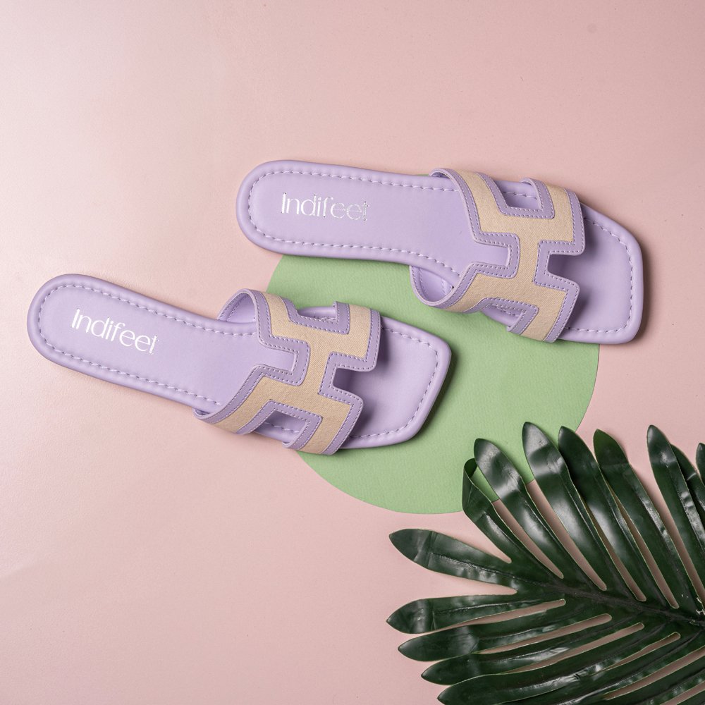 Lavender & Black Designer Slides