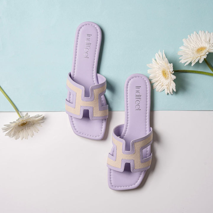 Lavender & Black Designer Slides