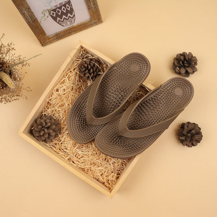 Brown Accu Pressure Slippers