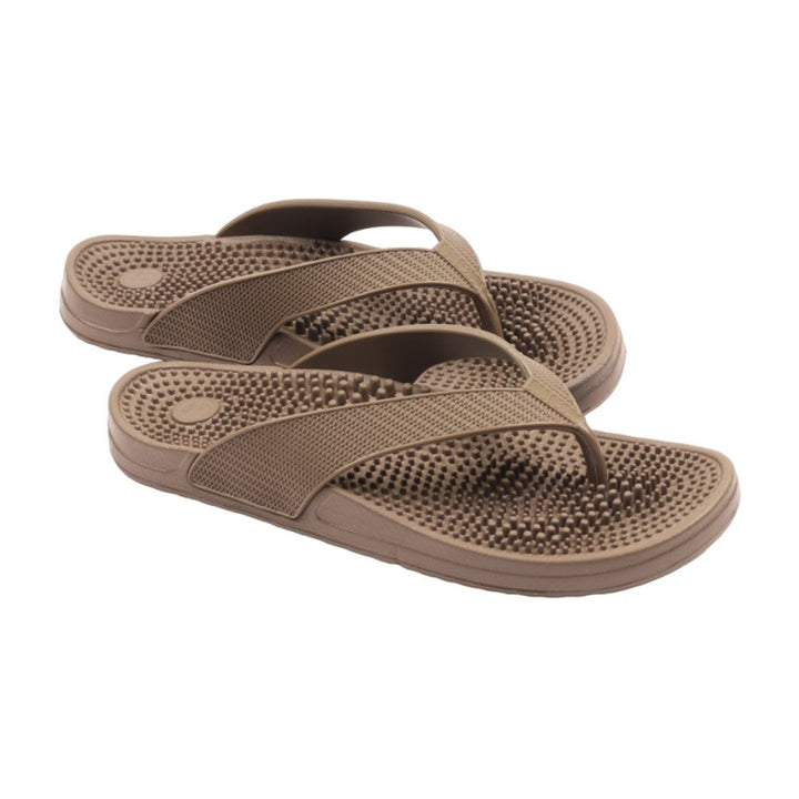 Brown Accu Pressure Slippers