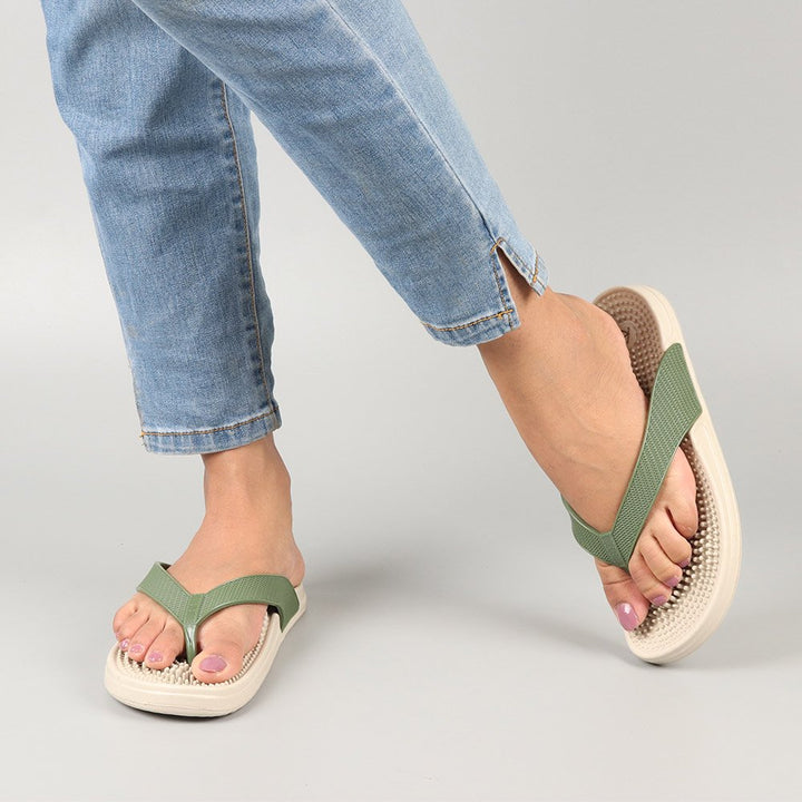 Green Accu Pressure Slippers