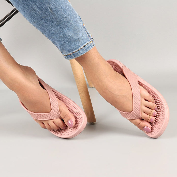 Pink Accu Pressure Slippers