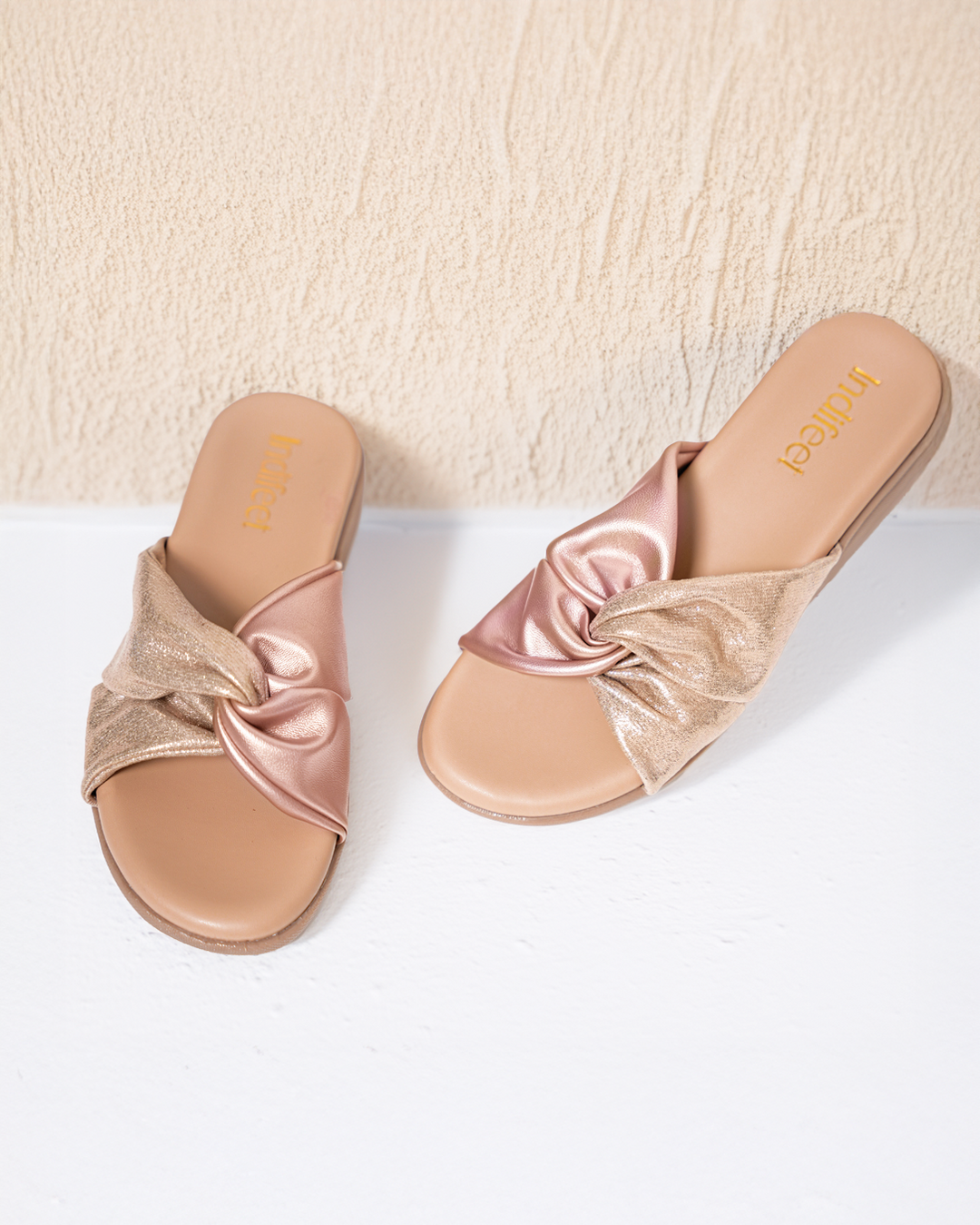 Rose Gold knot Flats