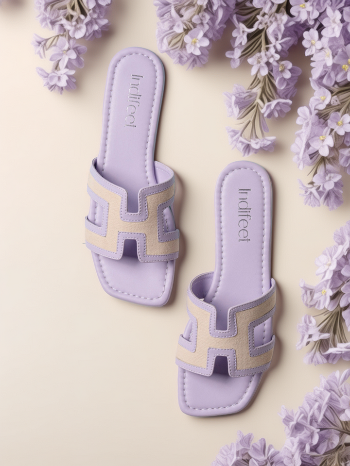 Lavender & Black Designer Slides