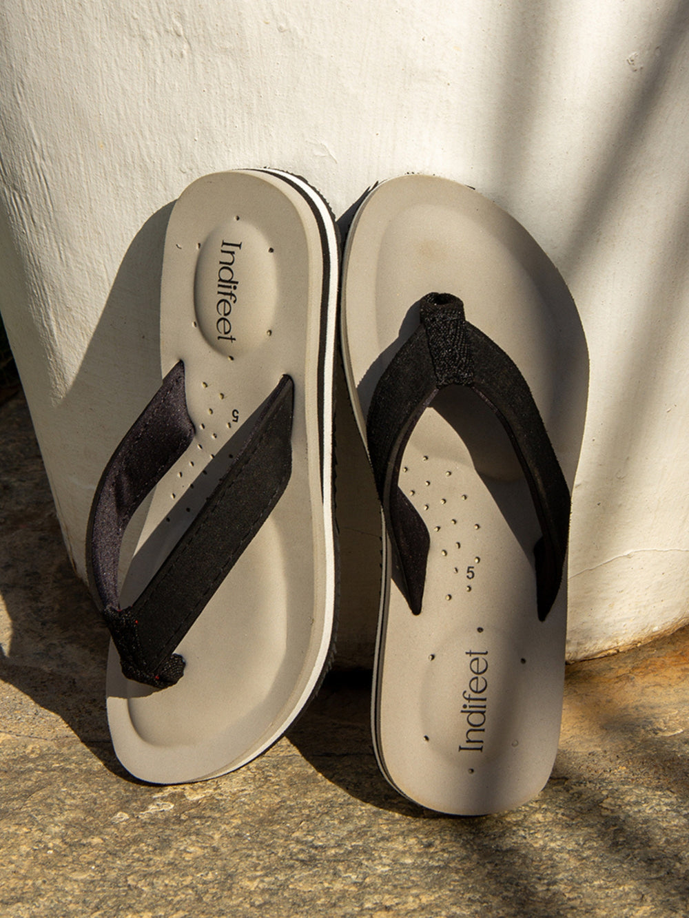 Grey Orthopedic Medical Slippers with extra cushion - Indifeet