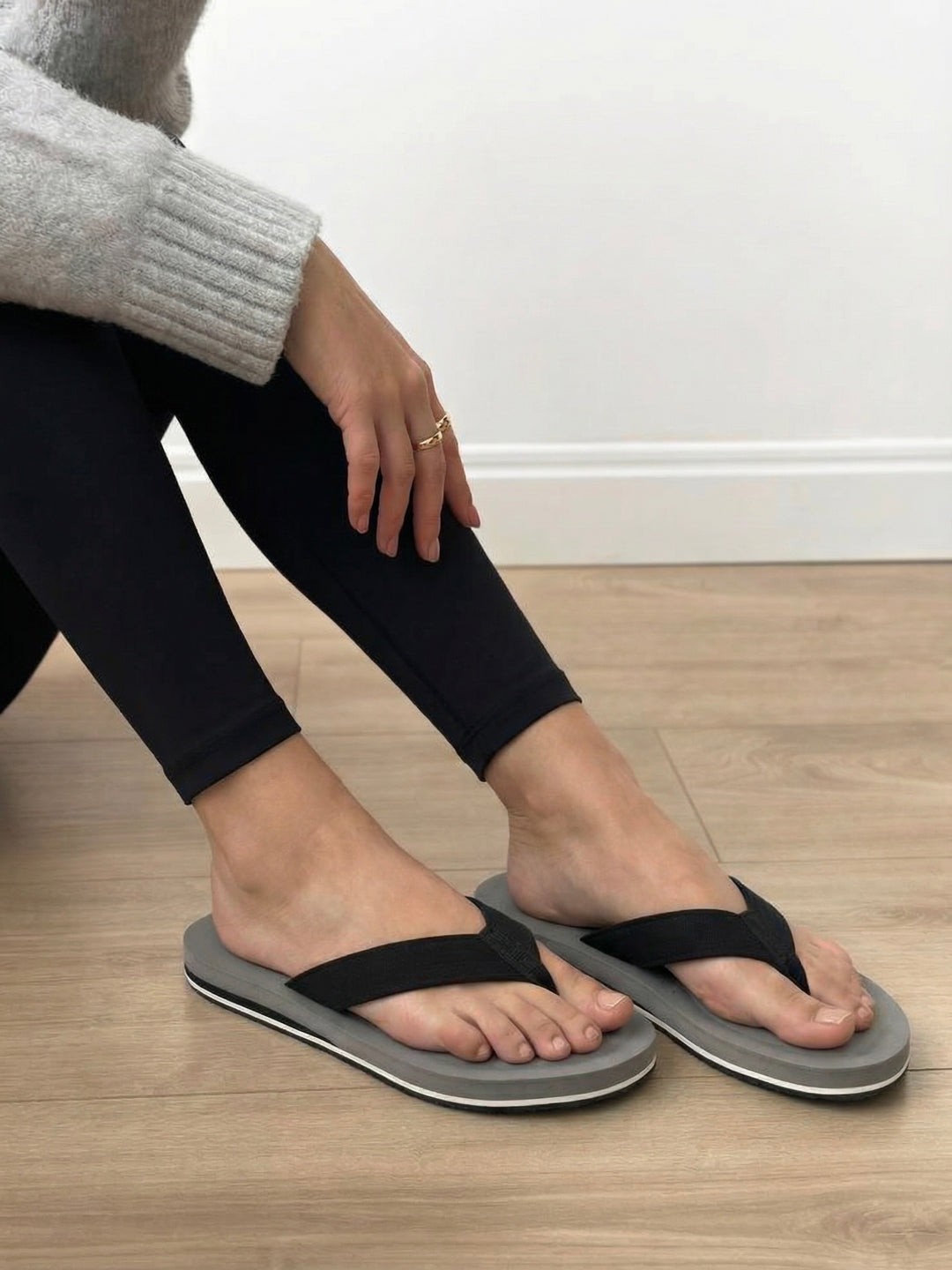 Dark Grey Orthopedic Slippers with extra cushion