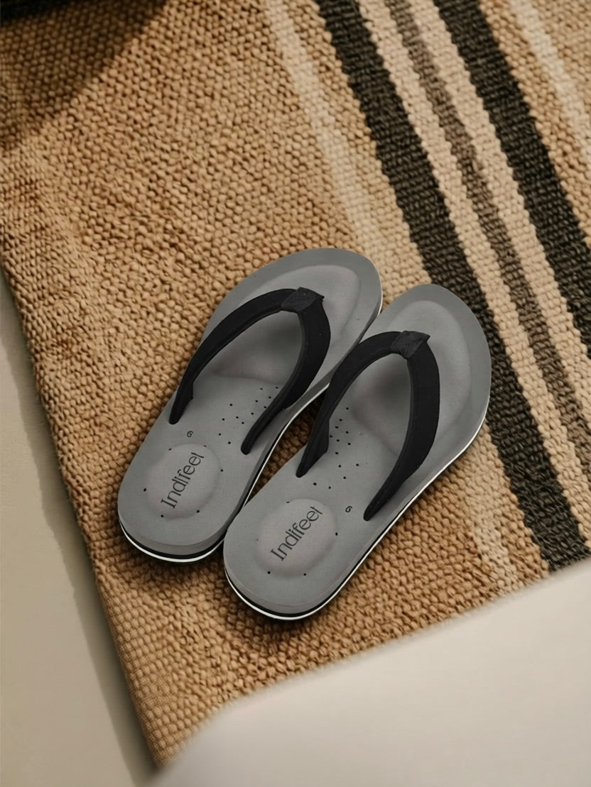 Dark Grey Orthopedic Slippers with extra cushion